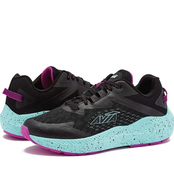 Avia Shoes - Avia Avi Storm Running ShoesColor: Jet Black/Blue Tint/Cattleya Orchid size 8